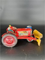 MARX PRESSED STEEL TRACTOR WITH PLOW RIDER