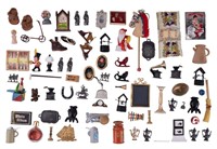 Doll House Accessories - Cast, Brass, and Leather