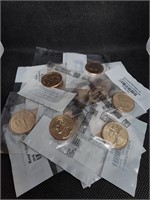 Lot of 19 U.S. Presidential Dollars- Uncirculated