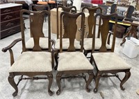 6 Ethan Allen Cherry Queen Anne Dining Chairs