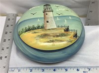 F10) LIGHTHOUSE TRINKET DISH WITH COVER