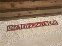 OLD MILWAUKEE BEER METAL SIGN/DOOR PUSH
