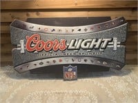 COORS LIGHT BEER/NFL METAL SIGN