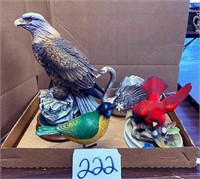 Bird Figurines w Bald Eagle