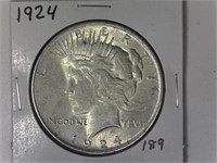 1924 Peace Silver Dollar