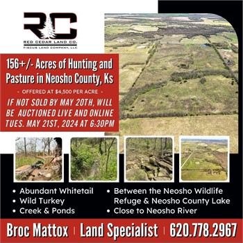 156+/- Acres of Hunting and Pasture in Neosho County, Ks