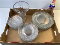 Assorted Fostoria Plates, Saucer & Vase