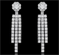 AIGL Certified $ 9860 2.67 Ct Diamond Earrings