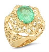 AIGL $ 19,690 5.97 cT Emerald Diamond Ring