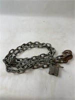Chain With Lock And Key 76"