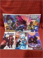 6 bagged and backed comics