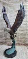 American Bald Eagle Bronze Statue