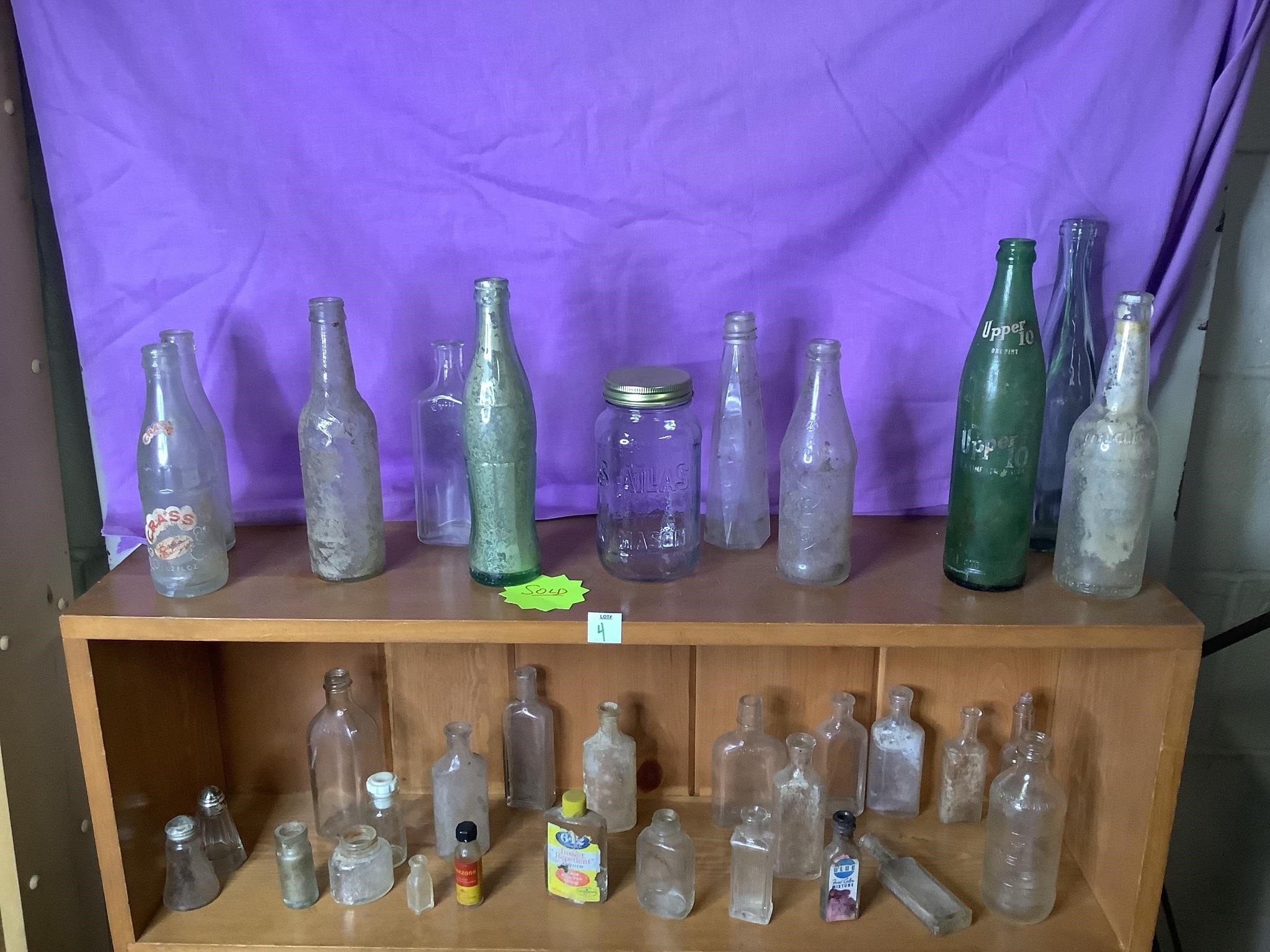 Assorted Collectible Glass Bottles