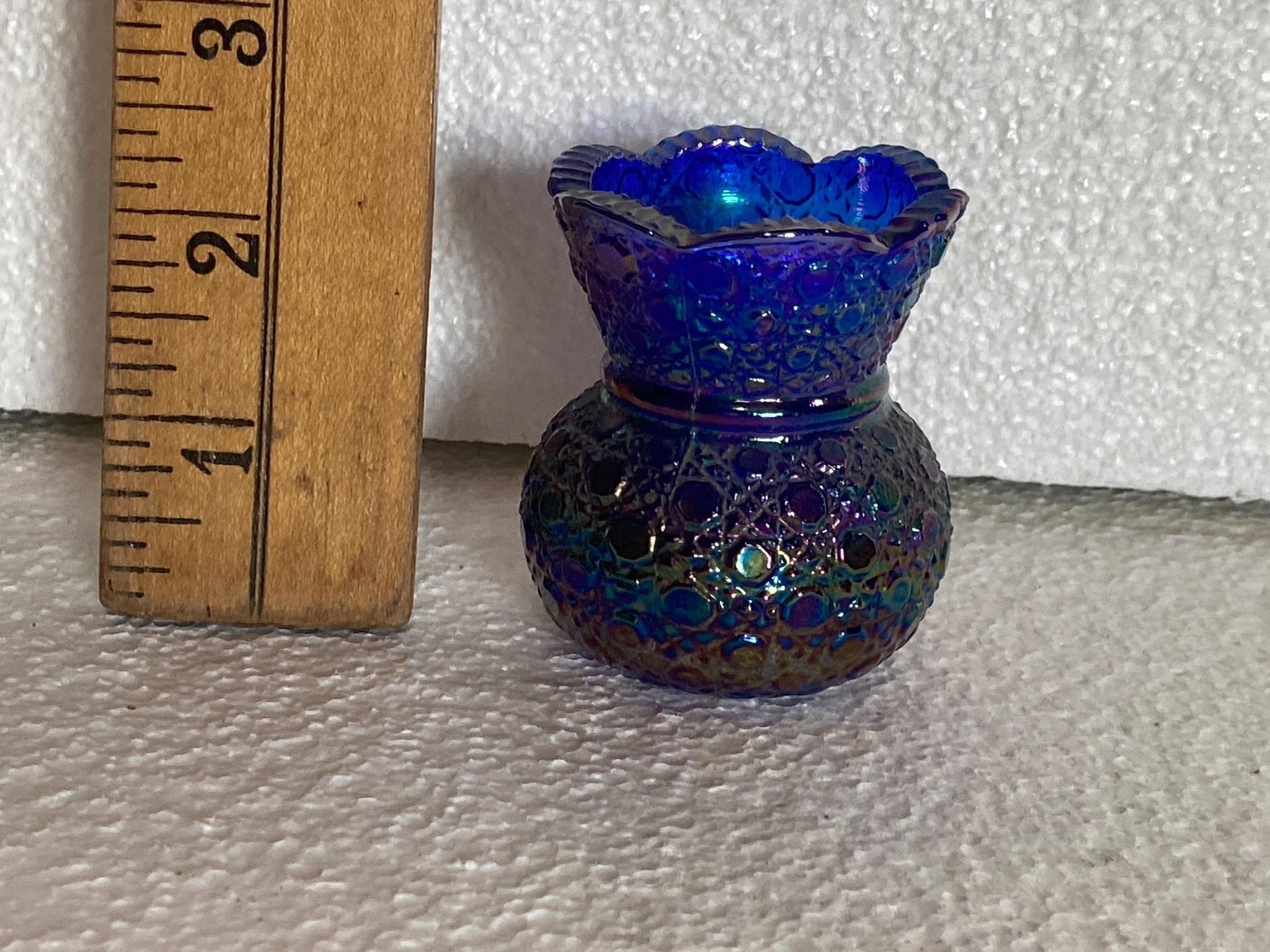 Carnival Glass Toothpick Holder