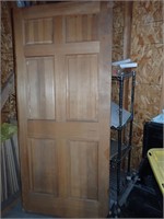Heavy wood door