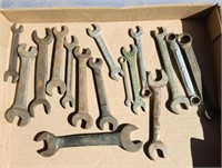 Assorted vintage wrenches