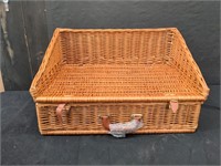 Wicker picnic basket with contents, by Optima