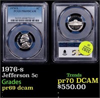 Proof PCGS 1976-s Jefferson Nickel 5c Graded pr69