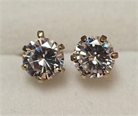 $100 10K  CZ Earrings