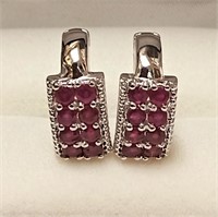 $250 Silver Ruby(1.2ct) Earrings