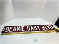 Metal Beanie Baby Blvd Sign
