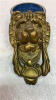 Solid brass Lions head door knocker