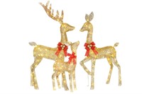 HOYECHI 3 Pieces Lighted Christmas Deer