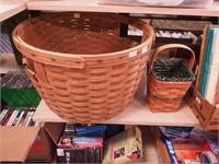 Two Longaberger baskets: Corn and Shades