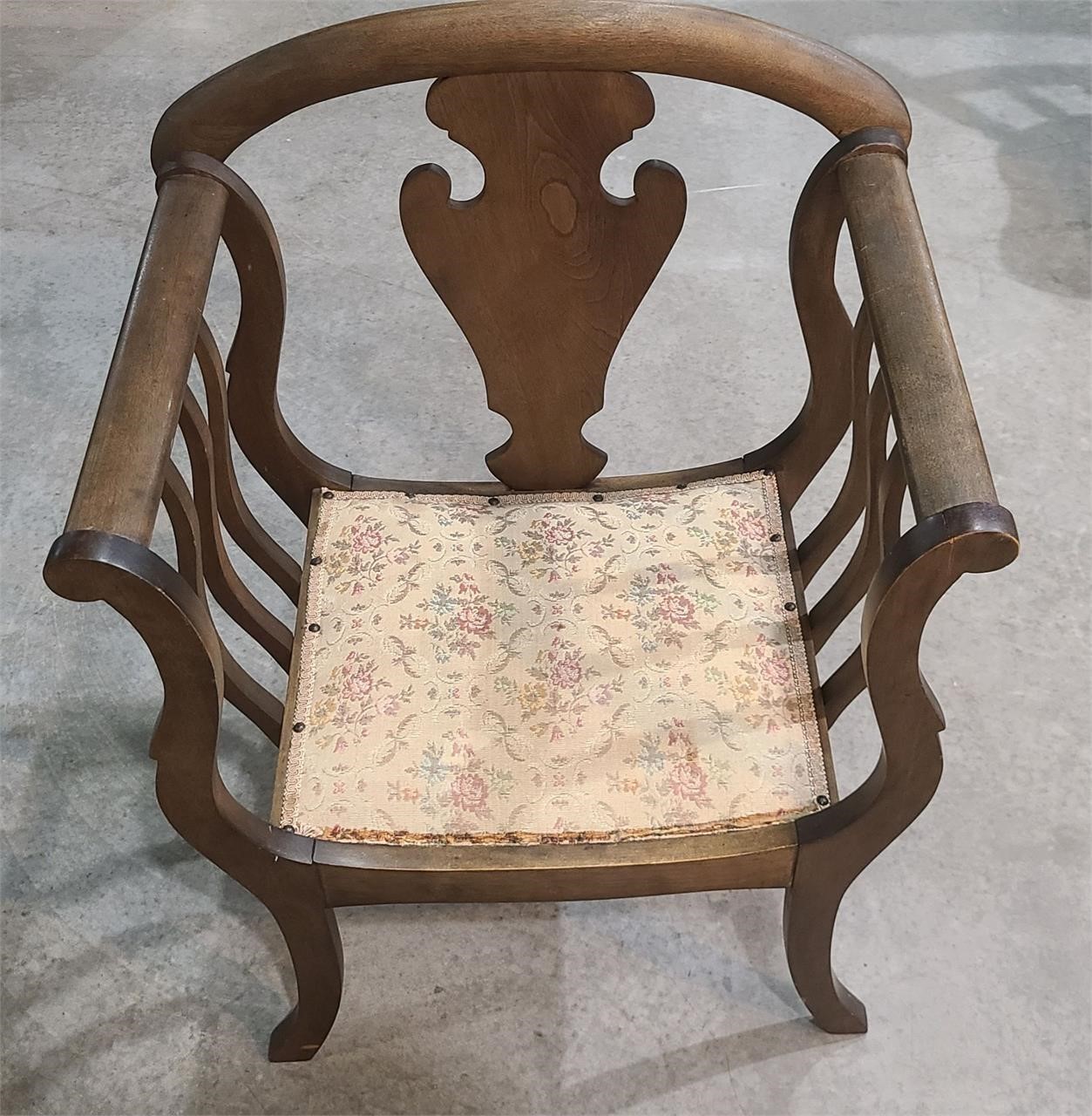 Antique Saddle Chair-Nicely Refinished