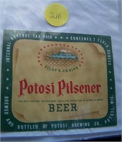 Potosi Pilsner Beer Label