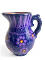 Mexican pottery Style Glazed Clay Pitcher