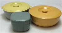 (3) HALL CHINA FOR HOTPOINT COVERED DISHES