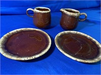 Hull & Mccoy Drip Brown Glazed Items