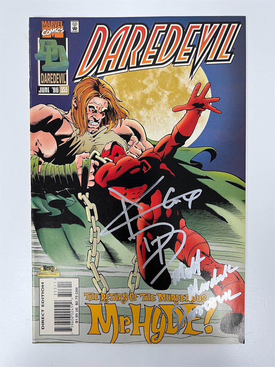 Autograph COA Daredevil Comics