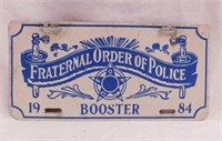 1984 Fraternal Order of Police Booster plate -