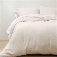 King Linen Duvet   Sham Set Natural   Casaluna