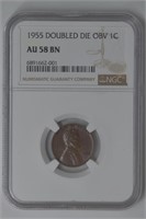 1955/55 Lincoln Cent NGC AU58BN