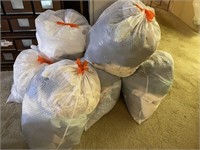 (6) Plastic Bags W/Assorted Women & Men Clothing