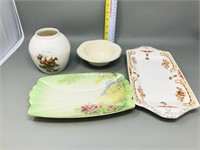 china platers, & vase