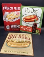 Coca Cola, Heinz and Hot Dog Signs