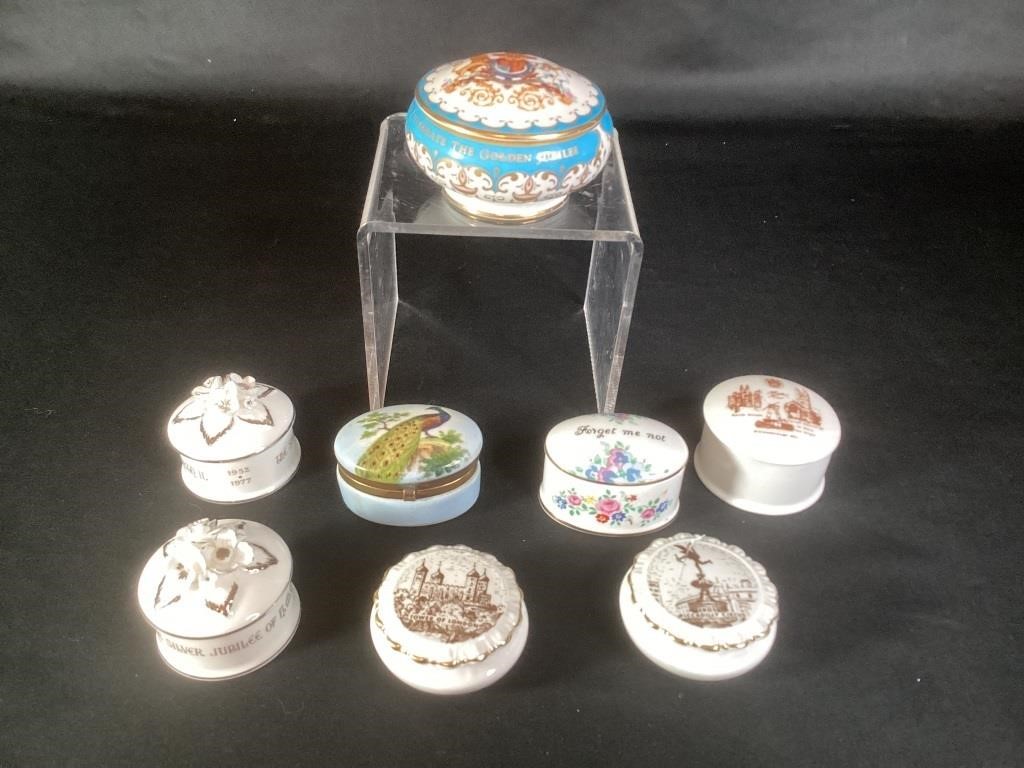 Staffordshire,Coalport & Porcelain Dresser Boxes