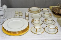 Gold-rimmed Porcelain Dishes