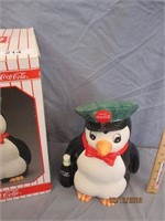 1997 Coca Cola Penguin Cookie Jar