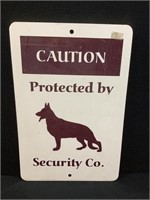 German Shepherd Metal Security Sign