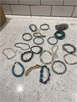 Lot of fashion jewelry bracelets