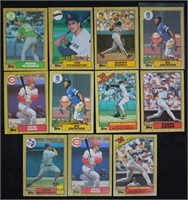 1987 Topps Baseball Cards; Near Mint, 11 Cards