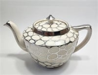 Teapot Arthur Wood England White and Silver