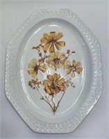 Plate with Pressed Dried Flowers Odette Dallaire
