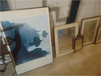 Mirror and poster lot