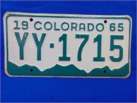1965 Colorado  License Plate